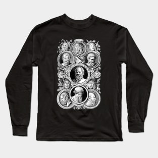 Engraving From 1882 Featuring Ancient Greek Authors Long Sleeve T-Shirt